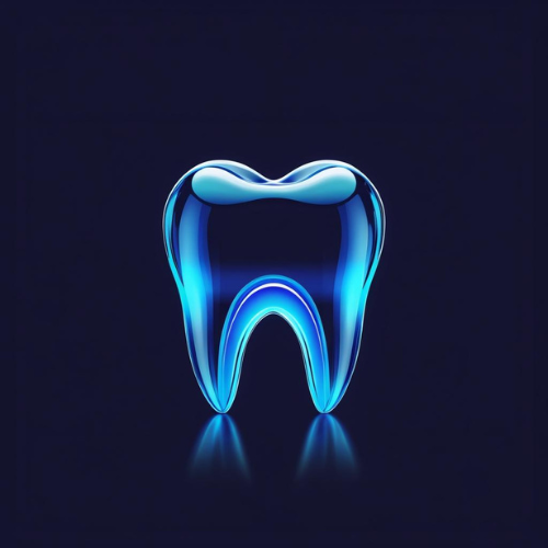 Zahnmedizin Icon in Glas-Optik